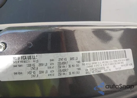 2019 Chrysler Pacifica Touring L from USA, damaged, VIN 2C4RC1BG7KR685556